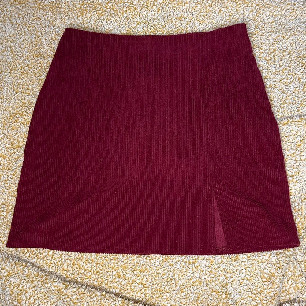 SHEIN Burgundy Mini Skirt